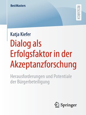 cover image of Dialog als Erfolgsfaktor in der Akzeptanzforschung